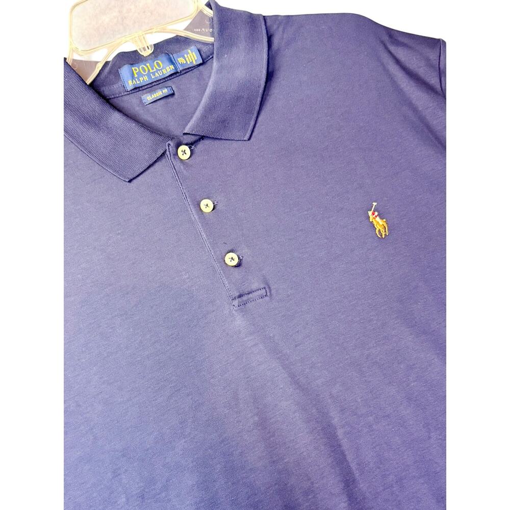 Polo Ralph Lauren Classic Fit Polo Shirt Men's XXL Blue Pony Short Sleeve